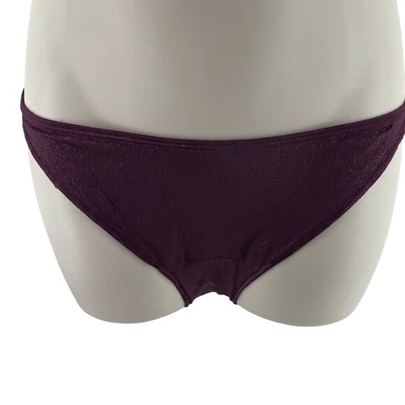 Soma Vanishing Edge Bikini Shimmer Maroon Womens Medium - Picture 1 of 6